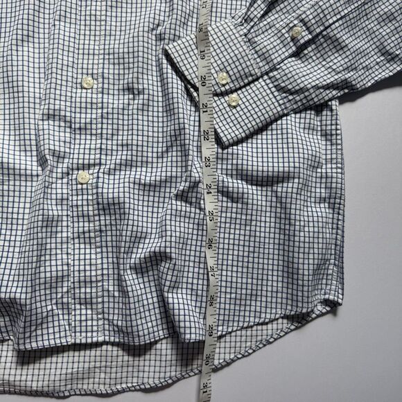 Parc81 Slim Fit Blue/White Plaid Button Down Size 16 - Picture 4 of 5